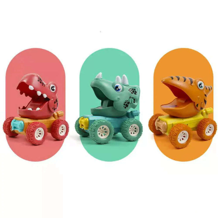 Dinosaurierace med Push Go - Spännande Dinosauriebilar för Barn