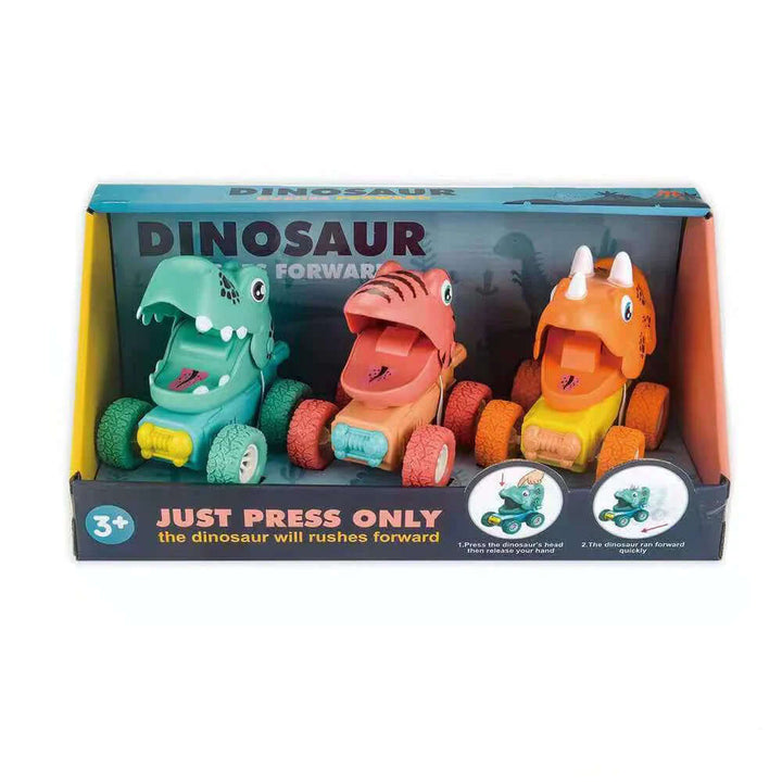 Dinosaurierace med Push Go - Spännande Dinosauriebilar för Barn