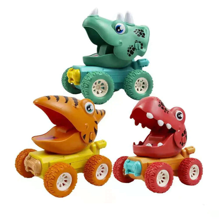 Dinosaurierace med Push Go - Spännande Dinosauriebilar för Barn