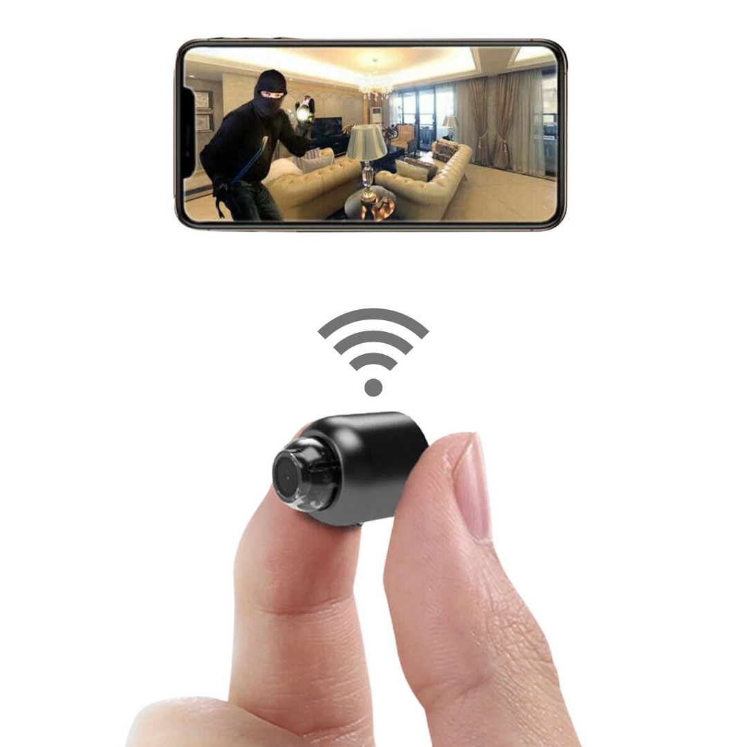 Kompakt WiFi-säkerhetskamera | Mörkerseende & Enkel Installation