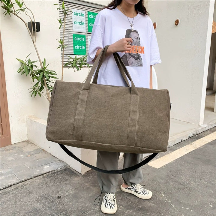 Natur Canvas Weekendväska - Brun