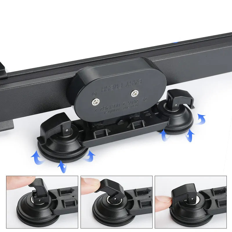 "Infällbart bilsolskydd med reflekterande aluminiumfilm, förstärkt med sugkoppar för enkel montering och förvaring."