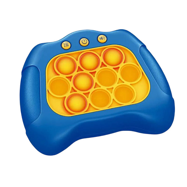 "Innovativ dekompressionsspelmaskin i blått och rosrött för barn och vuxna, bärbar och med banbrytande teknik."