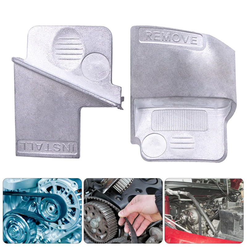 "Innovativt motorbältesverktyg i metall och plast för snabb installation, kompakt och hållbart för garagearbete."