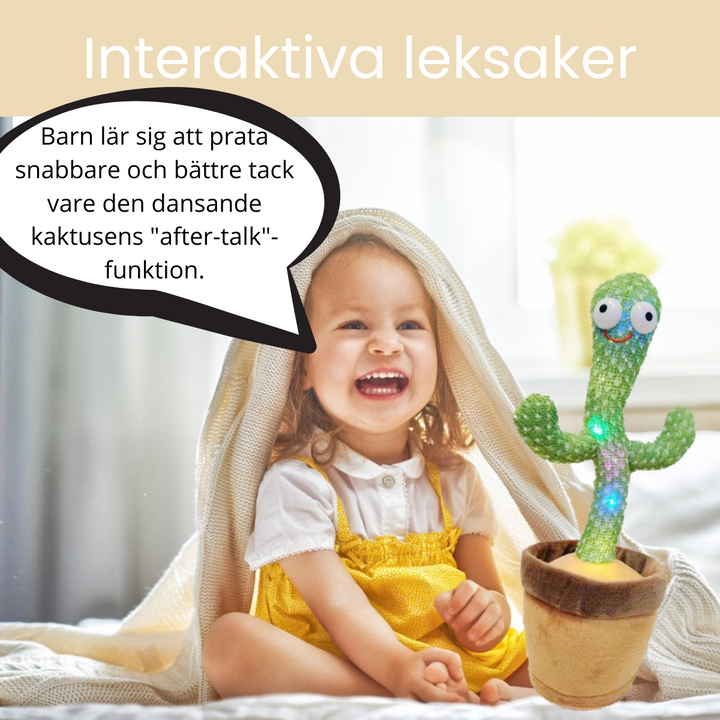 "Interaktiv dansande kaktusleksak som sjunger i ljusgrön ton, stimulerar barns kreativitet och reagerar på ljud."