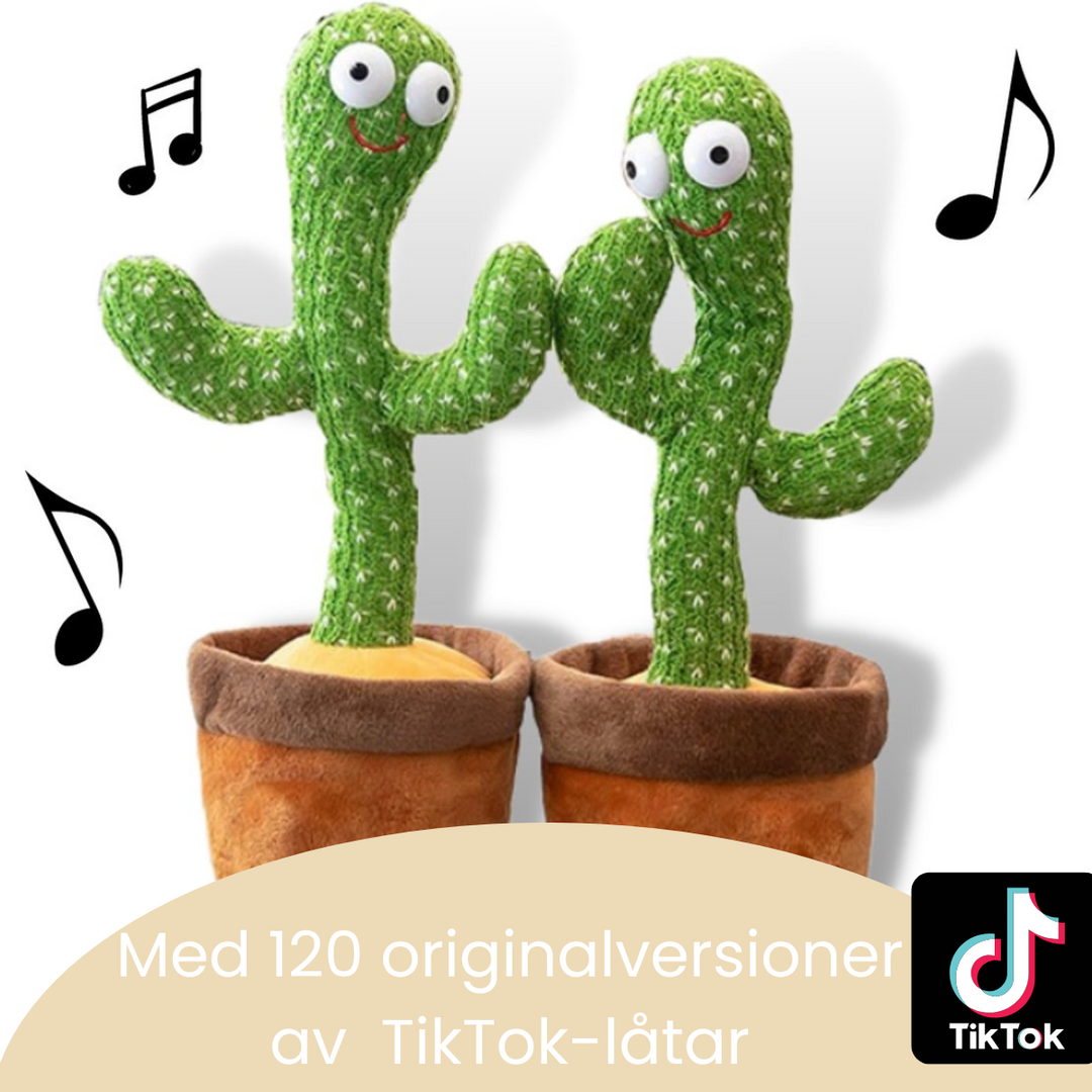"Interaktiv dansande kaktusleksak som sjunger i ljusgrön ton, stimulerar barns kreativitet och reagerar på ljud."