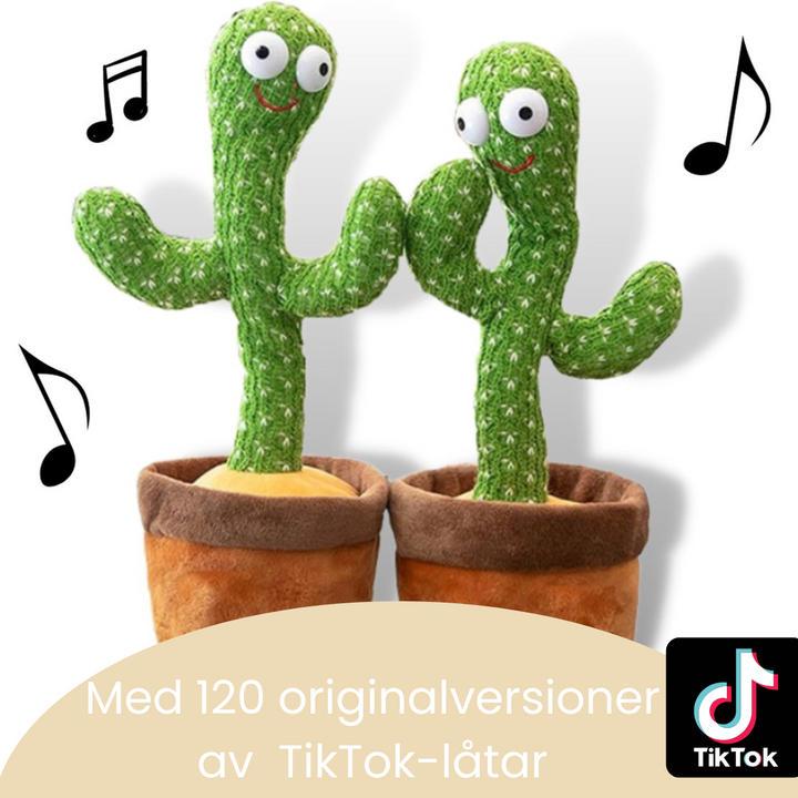 "Interaktiv dansande kaktusleksak som sjunger i ljusgrön ton, stimulerar barns kreativitet och reagerar på ljud."