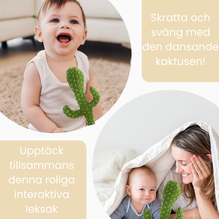"Interaktiv dansande kaktusleksak som sjunger i ljusgrön ton, stimulerar barns kreativitet och reagerar på ljud."
