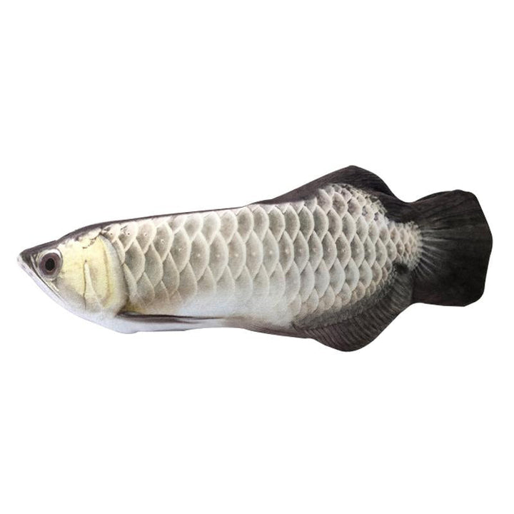 Interaktiv kattfiskleksak med USB-laddning; realistisk bomullsfisk som rör sig automatiskt, perfekt för kattens lekstunden.