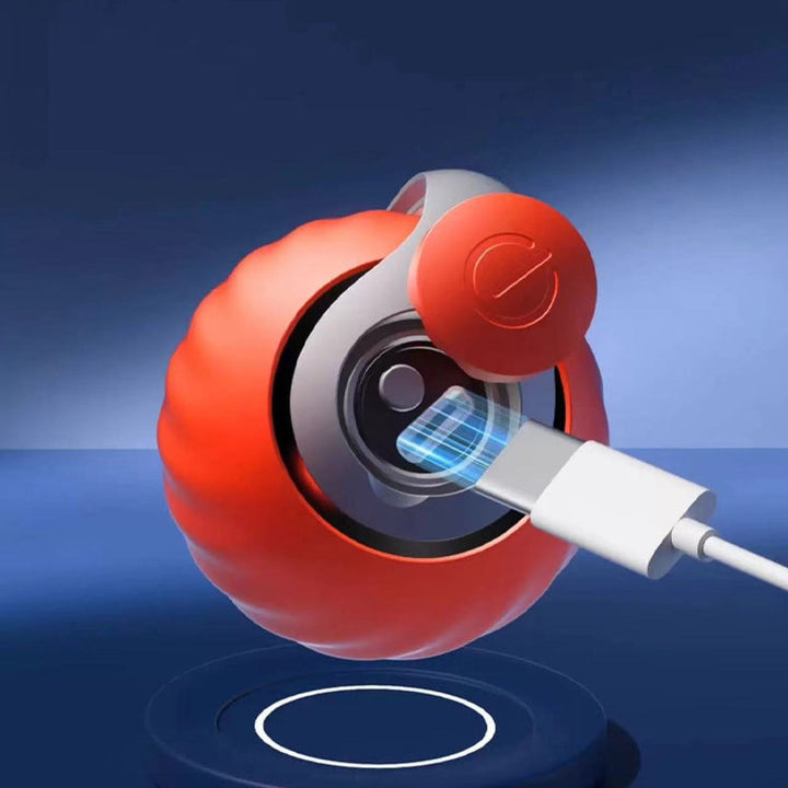 Interaktiv leksak för husdjur med rörelsedetektion, justerbara hastigheter, färgglad med rund form på träyta.