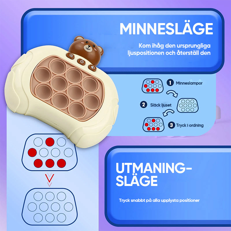 "Interaktiv pusselkonsol för barn med färgglada figurer, tränar kognitiva färdigheter och fantasi, säker plast"