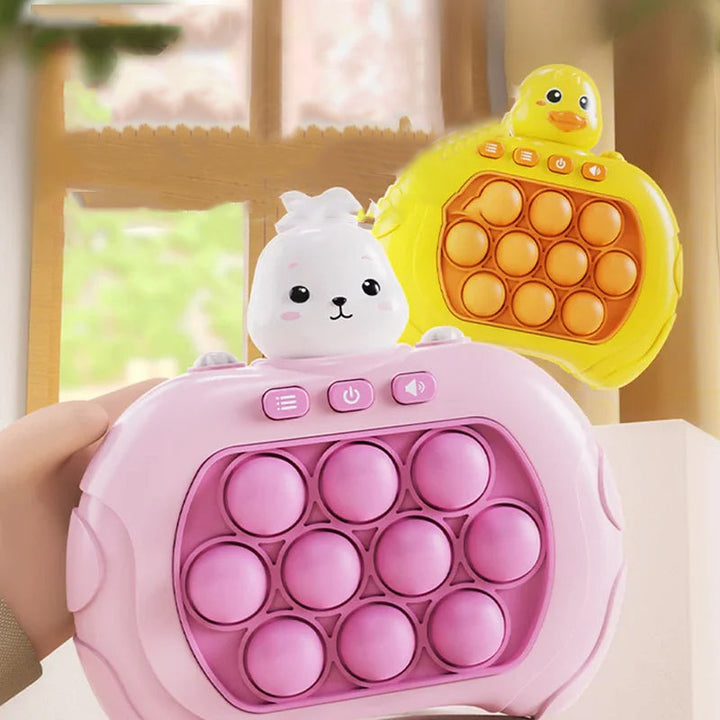 "Interaktiv pusselkonsol för barn med färgglada figurer, tränar kognitiva färdigheter och fantasi, säker plast"