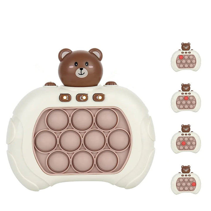 "Interaktiv pusselkonsol för barn med färgglada figurer, tränar kognitiva färdigheter och fantasi, säker plast"