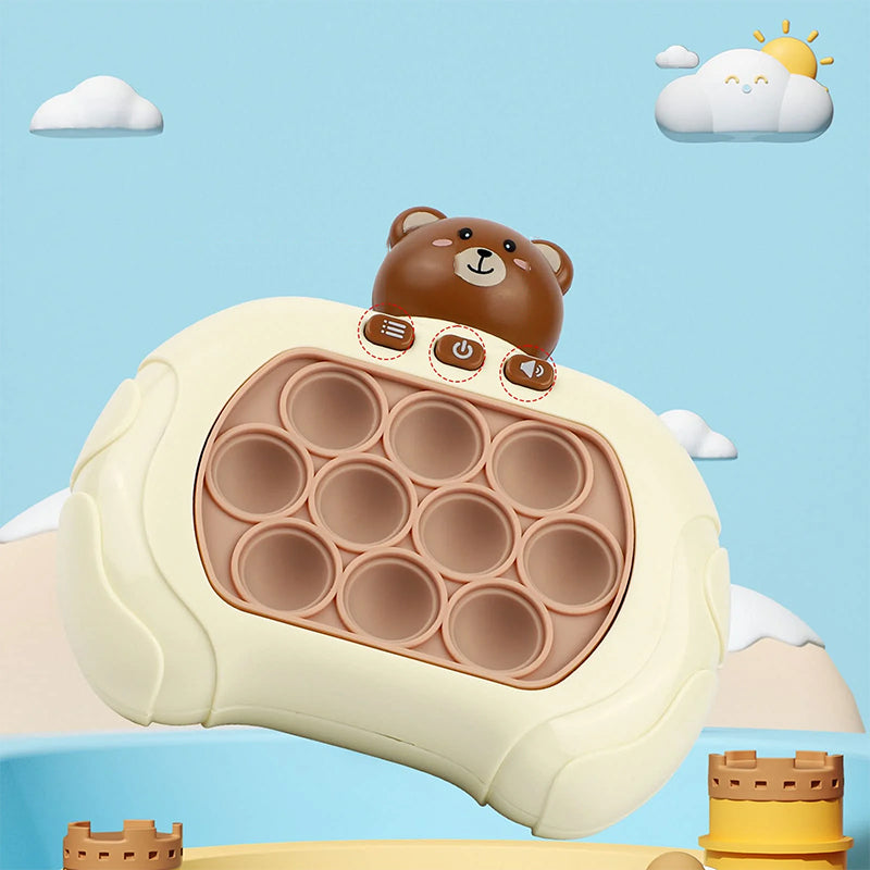 "Interaktiv pusselkonsol för barn med färgglada figurer, tränar kognitiva färdigheter och fantasi, säker plast"