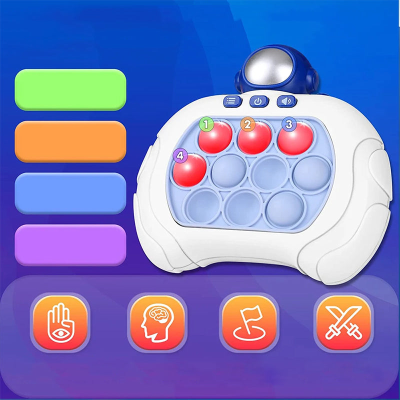 "Interaktiv pusselkonsol för barn med färgglada figurer, tränar kognitiva färdigheter och fantasi, säker plast"