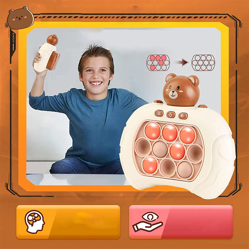 "Interaktiv pusselkonsol för barn med färgglada figurer, tränar kognitiva färdigheter och fantasi, säker plast"