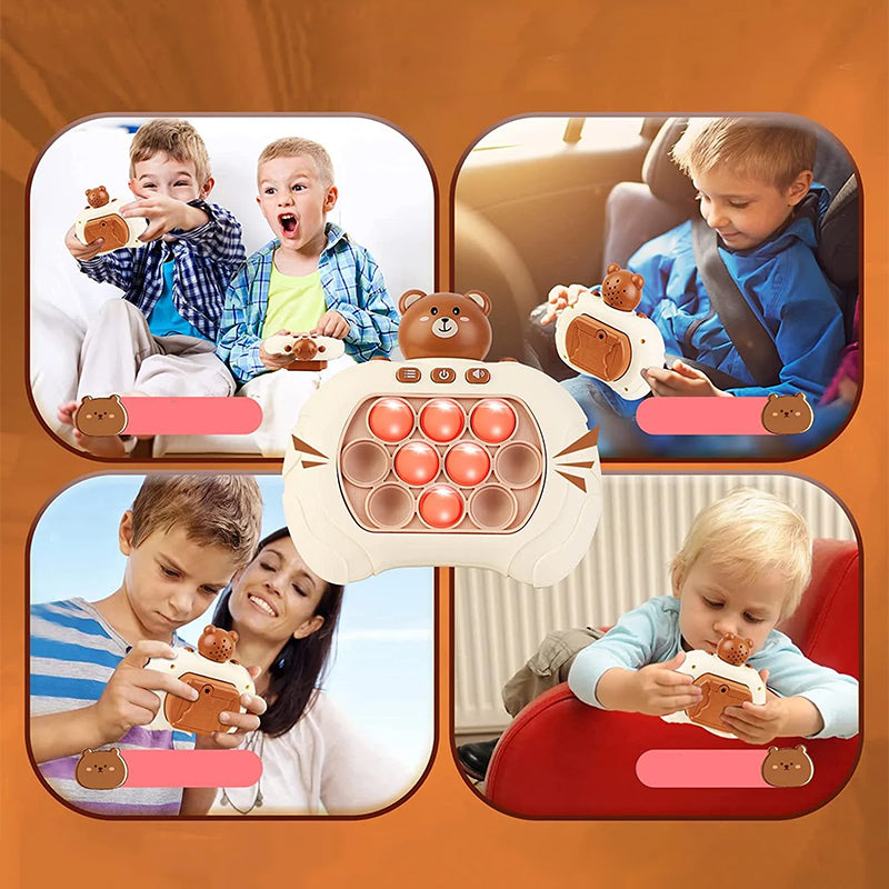 "Interaktiv pusselkonsol för barn med färgglada figurer, tränar kognitiva färdigheter och fantasi, säker plast"