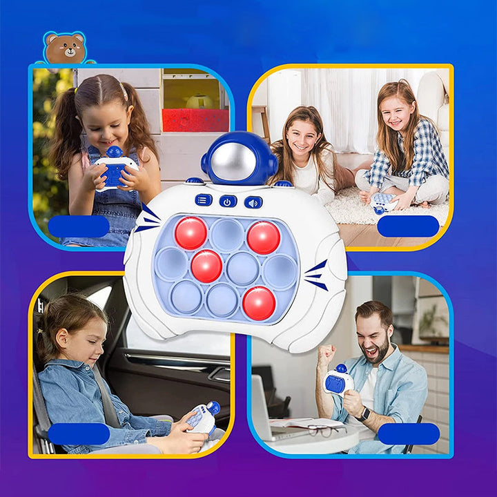 "Interaktiv pusselkonsol för barn med färgglada figurer, tränar kognitiva färdigheter och fantasi, säker plast"