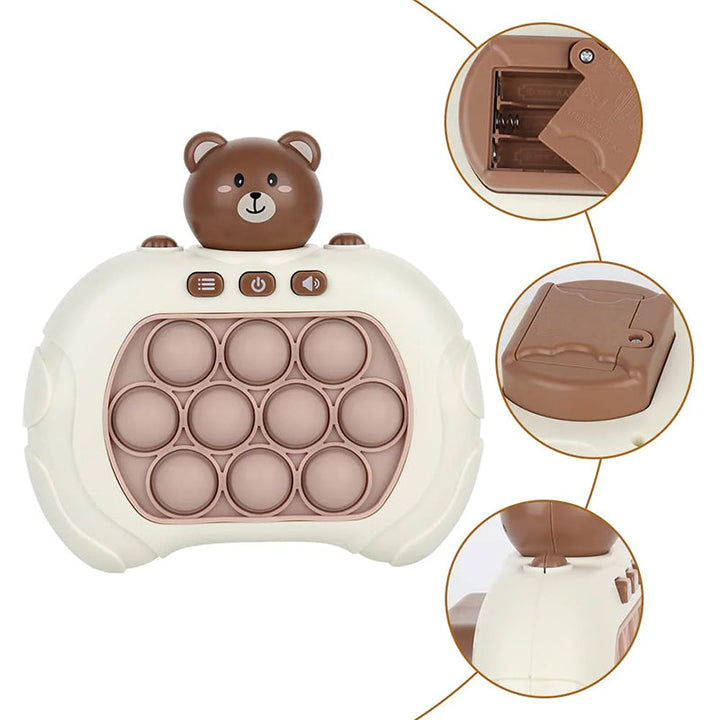 "Interaktiv pusselkonsol för barn med färgglada figurer, tränar kognitiva färdigheter och fantasi, säker plast"