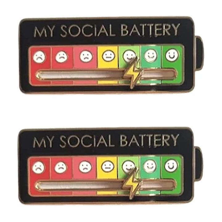 Interaktiva stämningsnålar, svart och vit design, moderiktig accessoar för kläder, ryggsäck, uttrycker känslor.