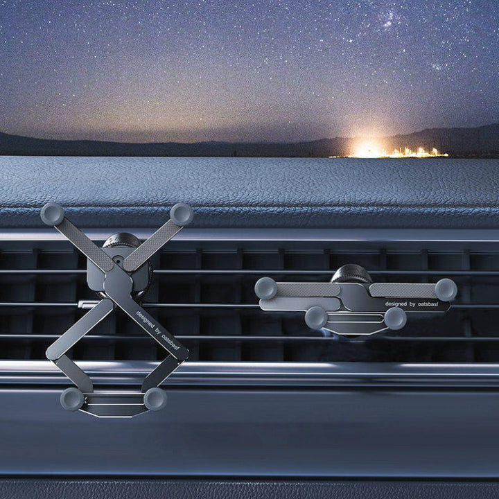 "Invisible, roterbar mobilhållare för bilen, diskret design, aluminium och ABS, enkel att använda, perfekt för navigation."