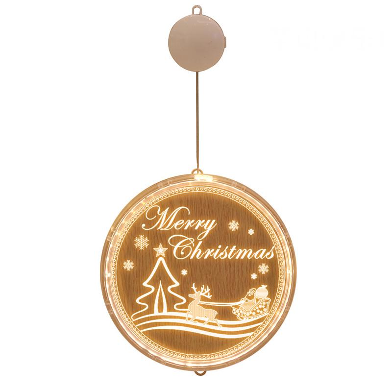 "Jul LED-lampa, hängande dekoration inomhus, unikt julmotiv. Perfekt för fönster, väggar och dörrar, ger varm belysning."