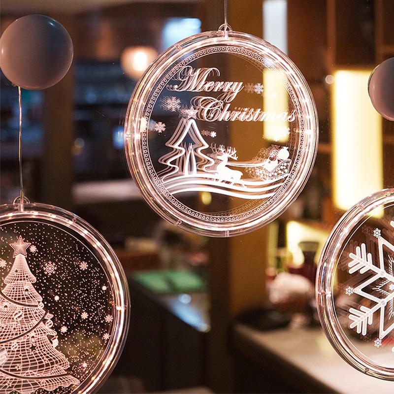 "Jul LED-lampa, hängande dekoration inomhus, unikt julmotiv. Perfekt för fönster, väggar och dörrar, ger varm belysning."