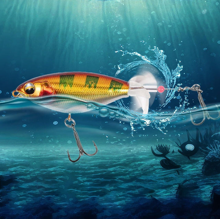 "Julkalendar Fiskeredskap, 24 paket med färgglada fiskedrag och krokar, utställda på brun pappkalender."