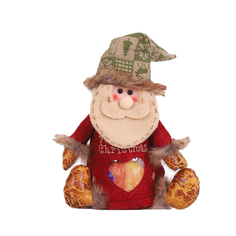 "Julklappspåsar med dragkedja, snögubbar och tomtenissar, i robust tyg, för dekorativ och säker julklappsinslagning."