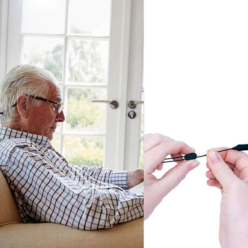 "Justerbar glasögonhållare för sport, svart, håller glasögon säkert på plats vid aktiviteter, slimmad design, universal passf