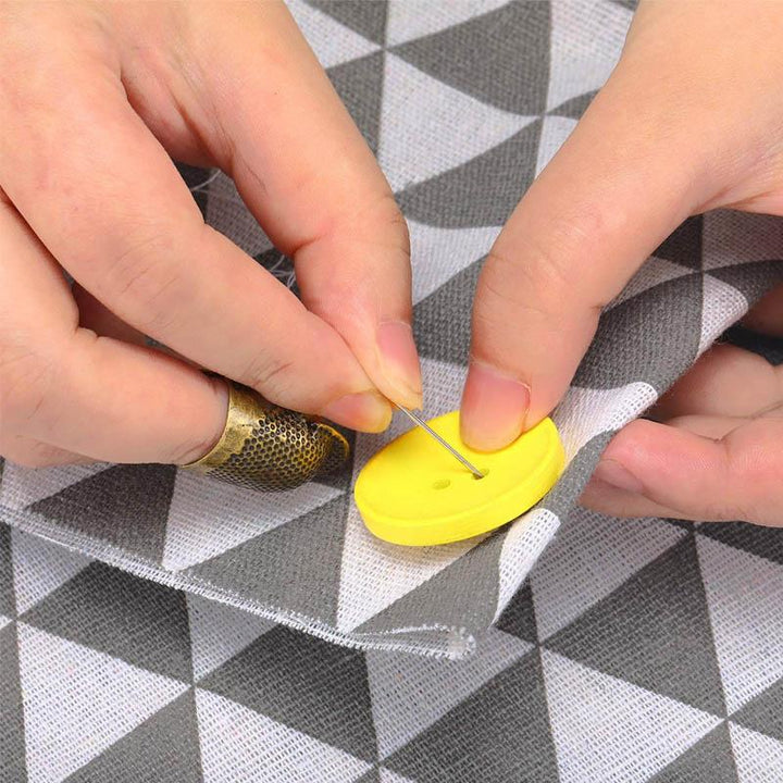 "Justerbar kopparfingerborg för sömnad, skyddande, greppvänlig design, perfekt för hantverk och quilting."