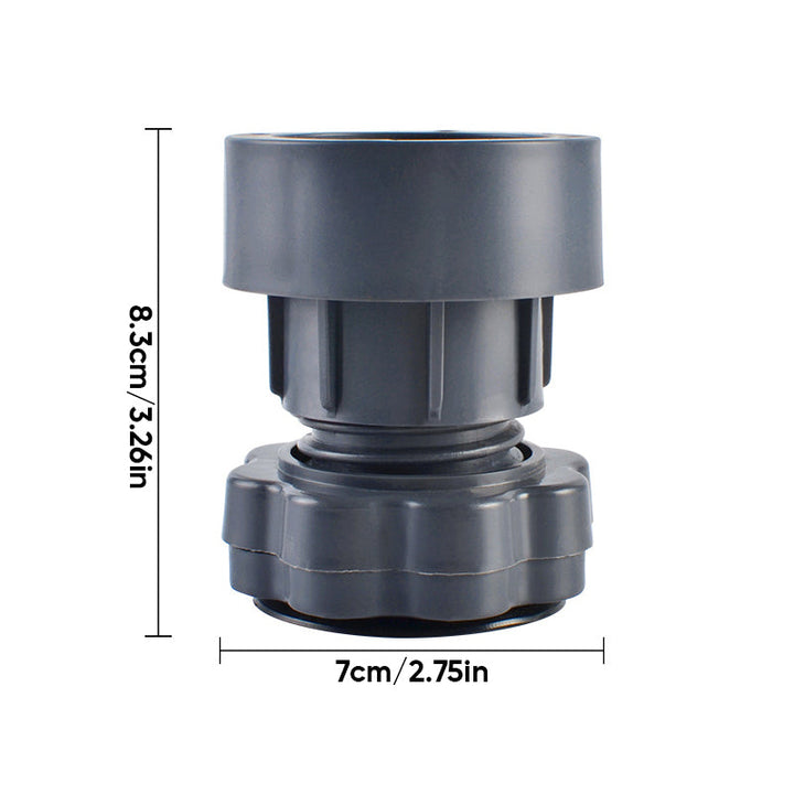 Justerbara grå tvättmaskinsstöd med stötdämpare, minskar vibration och buller, justerbar höjd, robust material.