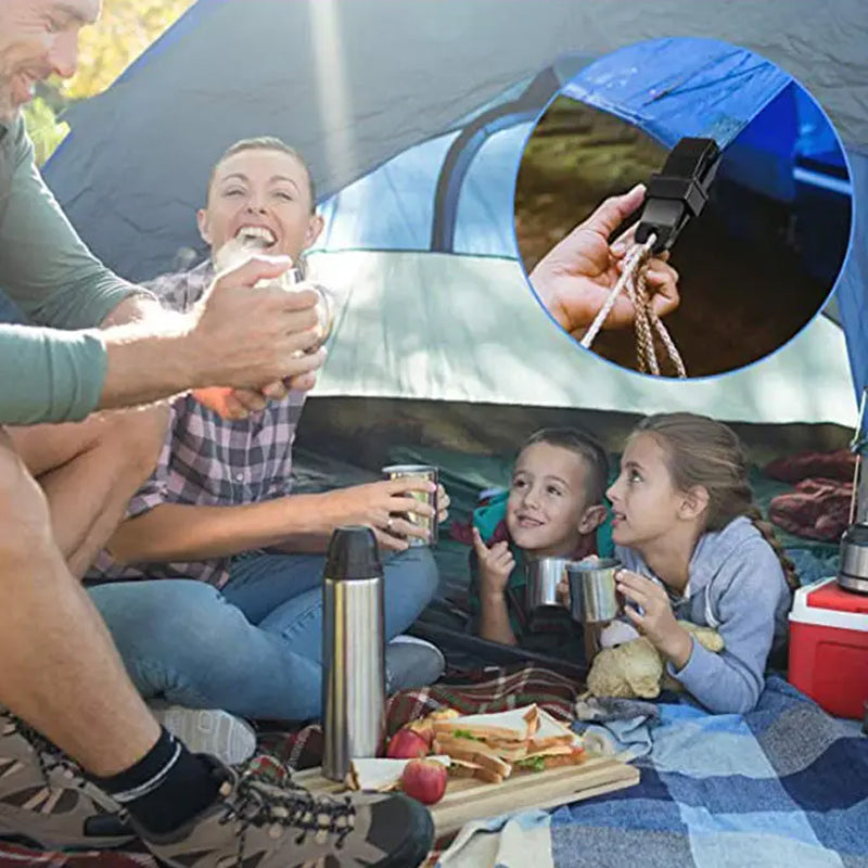 "Justerbara låsgrepp i slitstarkt PA-material, designade för utomhusbruk. Perfekta för båt, camping eller picknick."