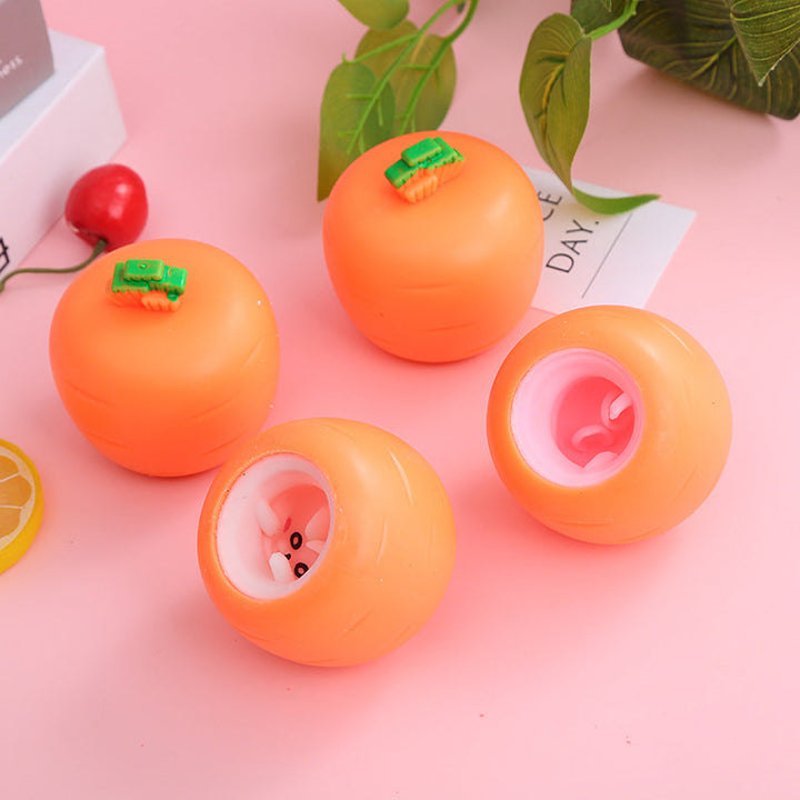 "Kaninformad klämboll för ångestlindring, vit, med detaljerad yta, passar barn och vuxna, stressleksak."