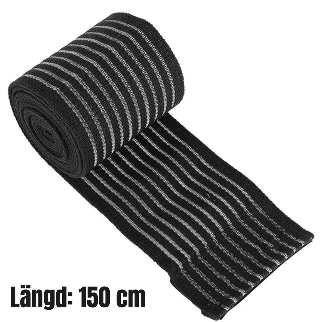 Knästöd för stabilisering och smärtlindring, ergonomisk design, justerbar, ökar blodcirkulationen, sport och välbefinnande.
