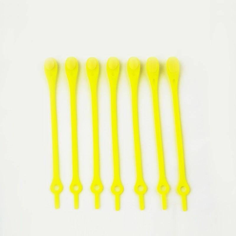 "Knytfria silikon skosnören i färgglada nyanser, elastiska och vattentäta, för unisex skor med öljetter."