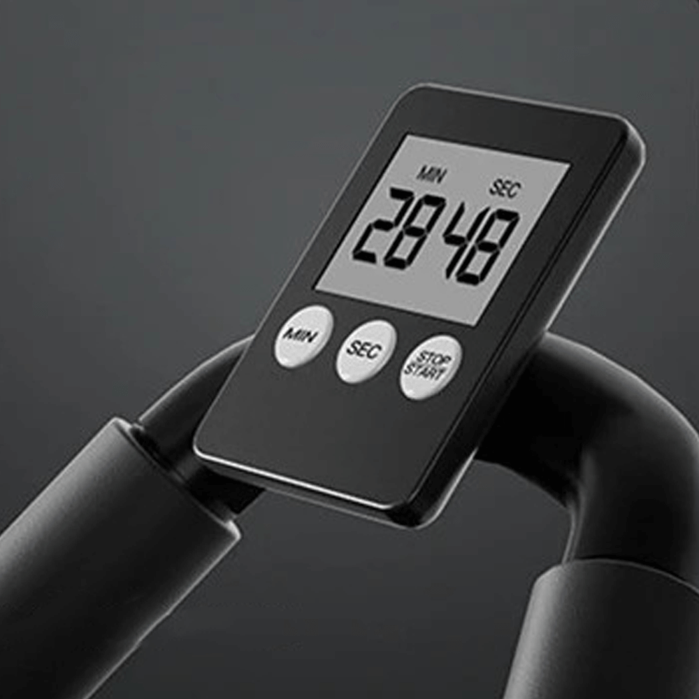 Kompakt Abs Elite Trainer hemmagym för bålstyrka, med svart och grå design, perfekt för fettförbränning och muskeltoning.
