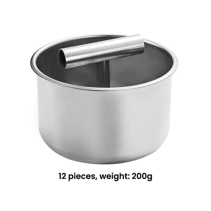 "Köttbullsformare i rostfritt stål, med elegant design, visar köttbullar formade snabbt och enkelt. Perfekt för köksentusiast