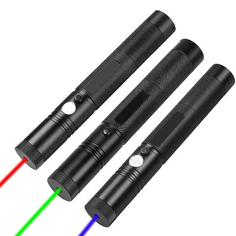 "Kraftfull laserpekare med grön, röd, lila strålfärg, lång räckvidd, stilren design, perfekt för presentationer, stjärnskådni