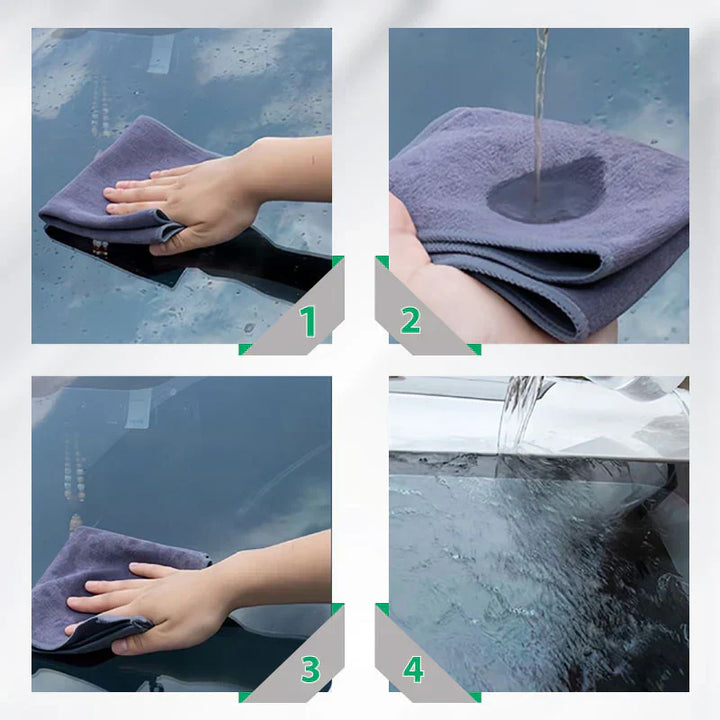 "Kraftfullt rengöringskoncentrat för bilvindrutor i transparent flaska, skapar kristallklara ytor och eliminerar oljefilm."