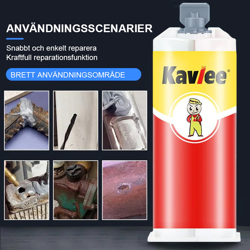 "Kraftfullt reparationslim för hantverk och fordon, 95g tub, perfekt för metall, keramik och trä, i gör-det-själv-projekt."