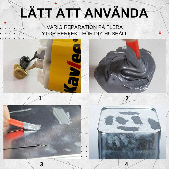 "Kraftfullt reparationslim för hantverk och fordon, 95g tub, perfekt för metall, keramik och trä, i gör-det-själv-projekt."