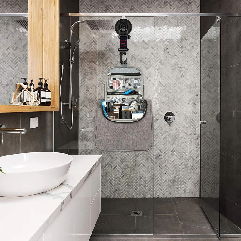 "Kraftig svart vakuumsugkopp med krok för utomhusbruk, perfekt för hänga handdukar, verktyg; kapacitet 10 kg."