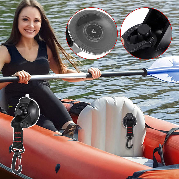 "Kraftig svart vakuumsugkopp med krok för utomhusbruk, perfekt för hänga handdukar, verktyg; kapacitet 10 kg."