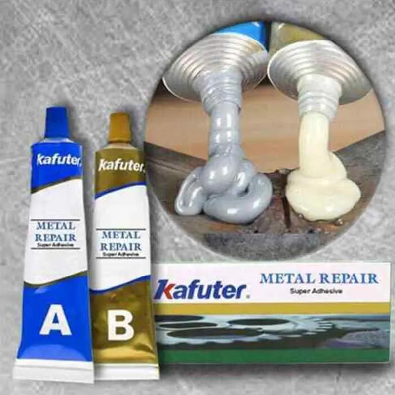 "Kraftigt metallreparationslim för DIY-projekt, visat i en tub, idealiskt för snabb och effektiv metallreparation."