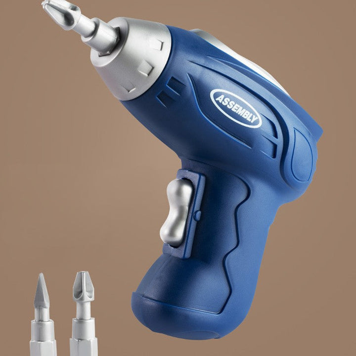 "Kreativ verktygslåda för barn, fylld med färgglada byggdelar och verktyg; perfekt för rolig och lärorik lek."