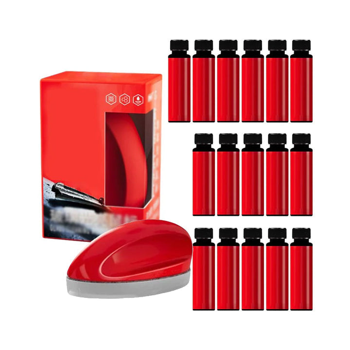 "Kristallklar bilglasrengörare, tar bort oljefilm och smuts snabbt, säker synlighet. Passar alla bilglas och speglar."