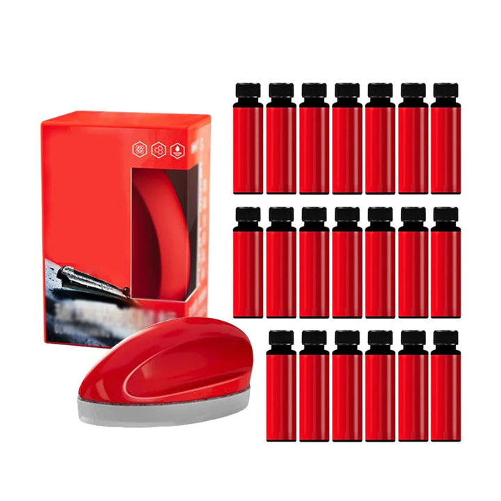 "Kristallklar bilglasrengörare, tar bort oljefilm och smuts snabbt, säker synlighet. Passar alla bilglas och speglar."