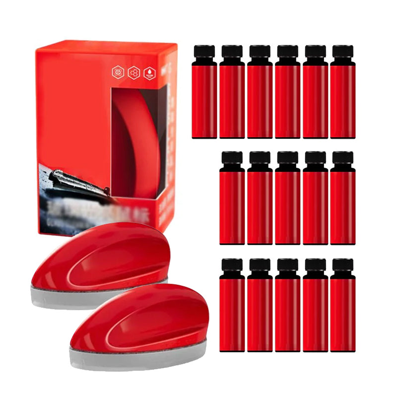 "Kristallklar bilglasrengörare, tar bort oljefilm och smuts snabbt, säker synlighet. Passar alla bilglas och speglar."