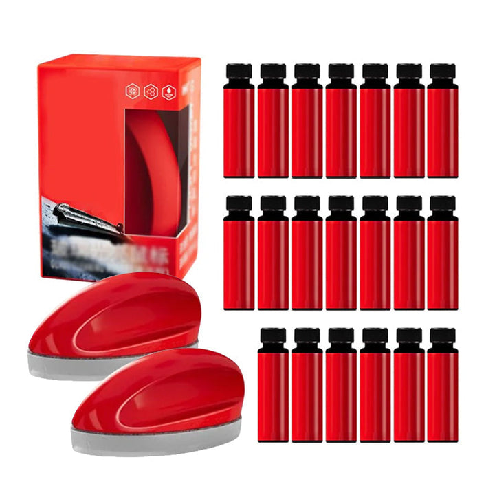 "Kristallklar bilglasrengörare, tar bort oljefilm och smuts snabbt, säker synlighet. Passar alla bilglas och speglar."